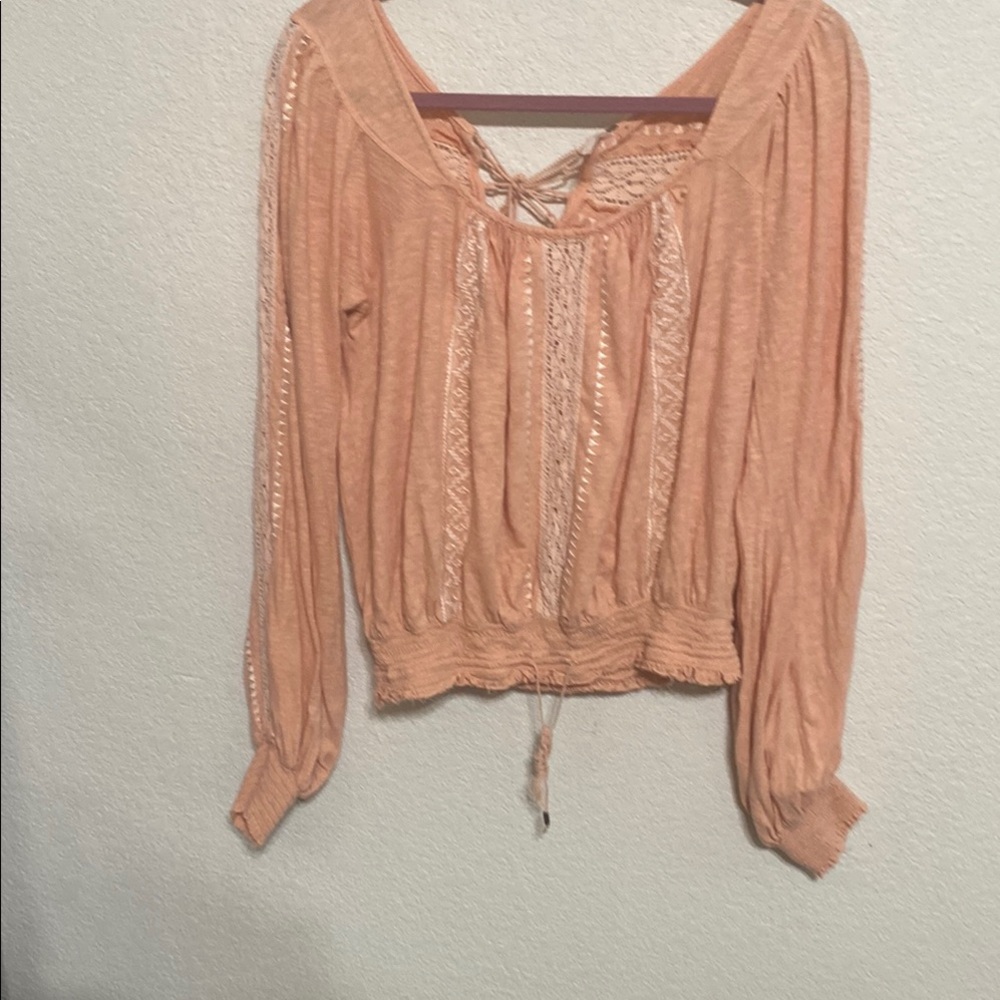 Free People Peach Blouse